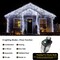 Led Christmas Lights Outdoor Christmas Decorations Hanging Light 400LED 8 Modes 75 Drops, Waterproof Outdoor Indoor Fairy Christmas Lights for Party, Holiday, Wedding, Eaves Decorations (CoolWhite)